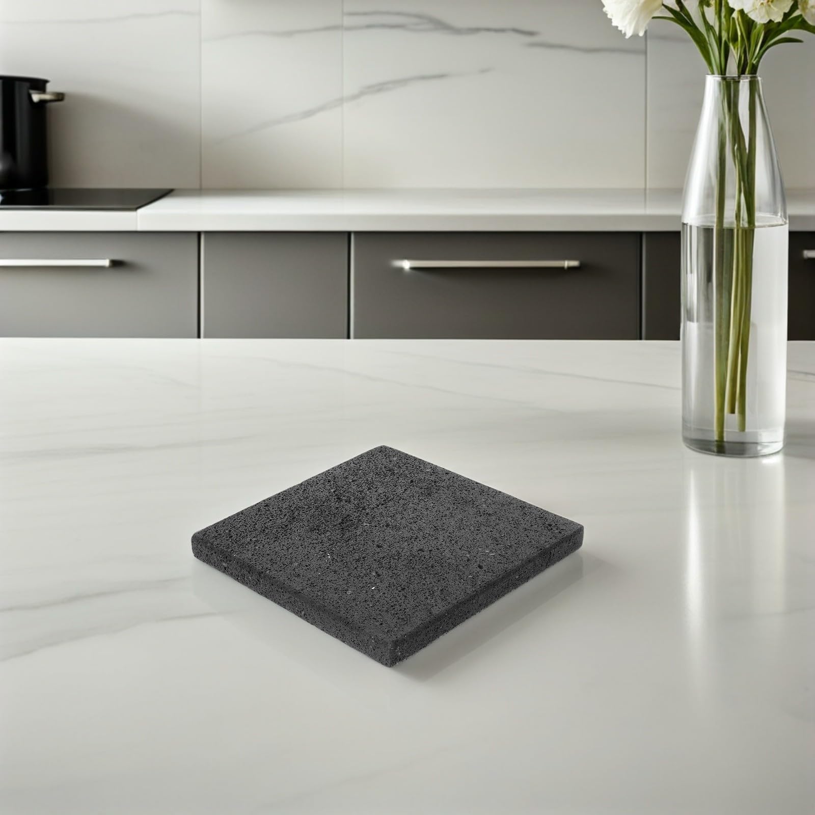 Toddmomy Piedra Volcánica para Asar Verduras y Alimentos Vegetales Retención de Calor y Distribución Uniforme, Adecuado para Cocina en Horno y Barbacoa en Casa