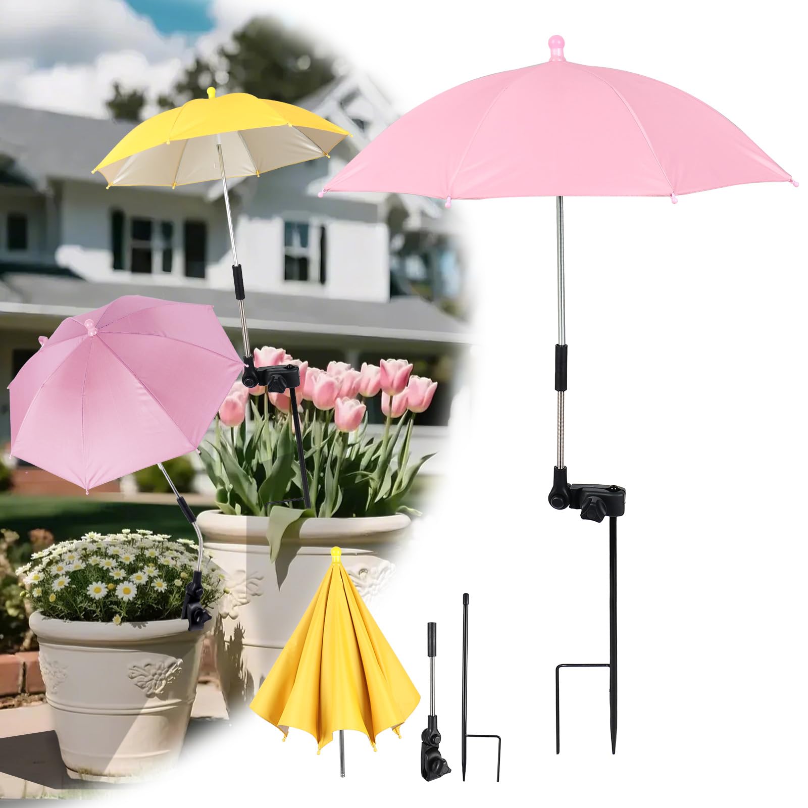 Tryly 2Pcs Plant Shade Umbrella