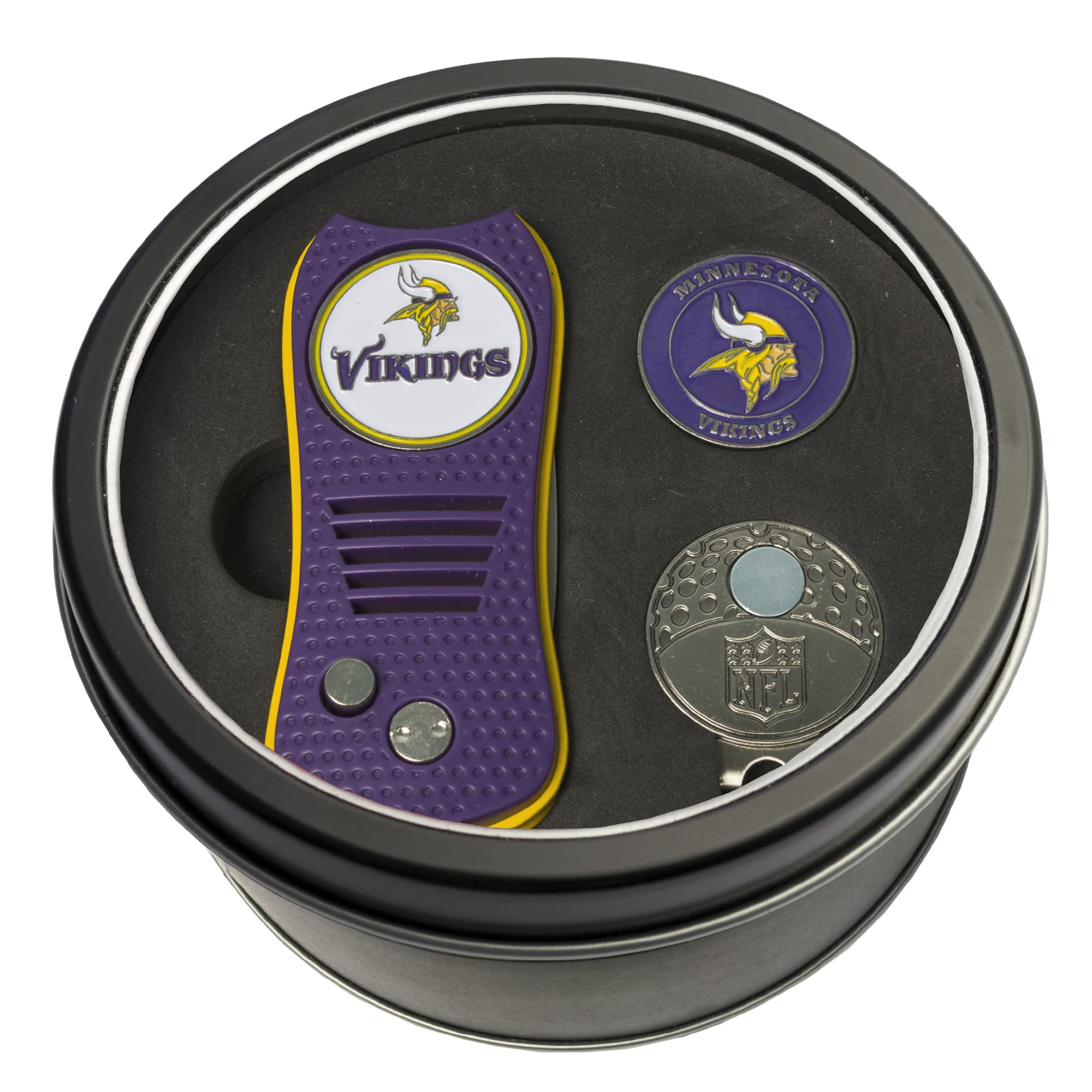 TEAM GOLF NFL Mens Tin Set - Switchfix, Cap Clip, Marker