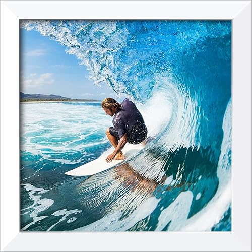 Vista 21 de ArtDirect Marco de madera negro moderno enmarcado personalizado de 12 x 14 pulgadas con tu foto o arte. Sube cualquier imagen y la imprimiremos