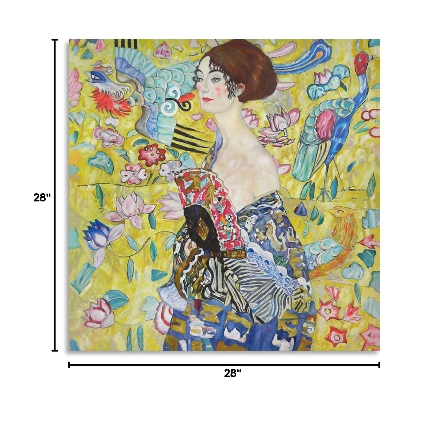 GUSTAV　KLIMT、クリムト、扇を持つ婦人、希少な画集より、新品高級額 GUSTAV KLIMT、クリムト、扇を持つ婦人、希少な画集より、新品