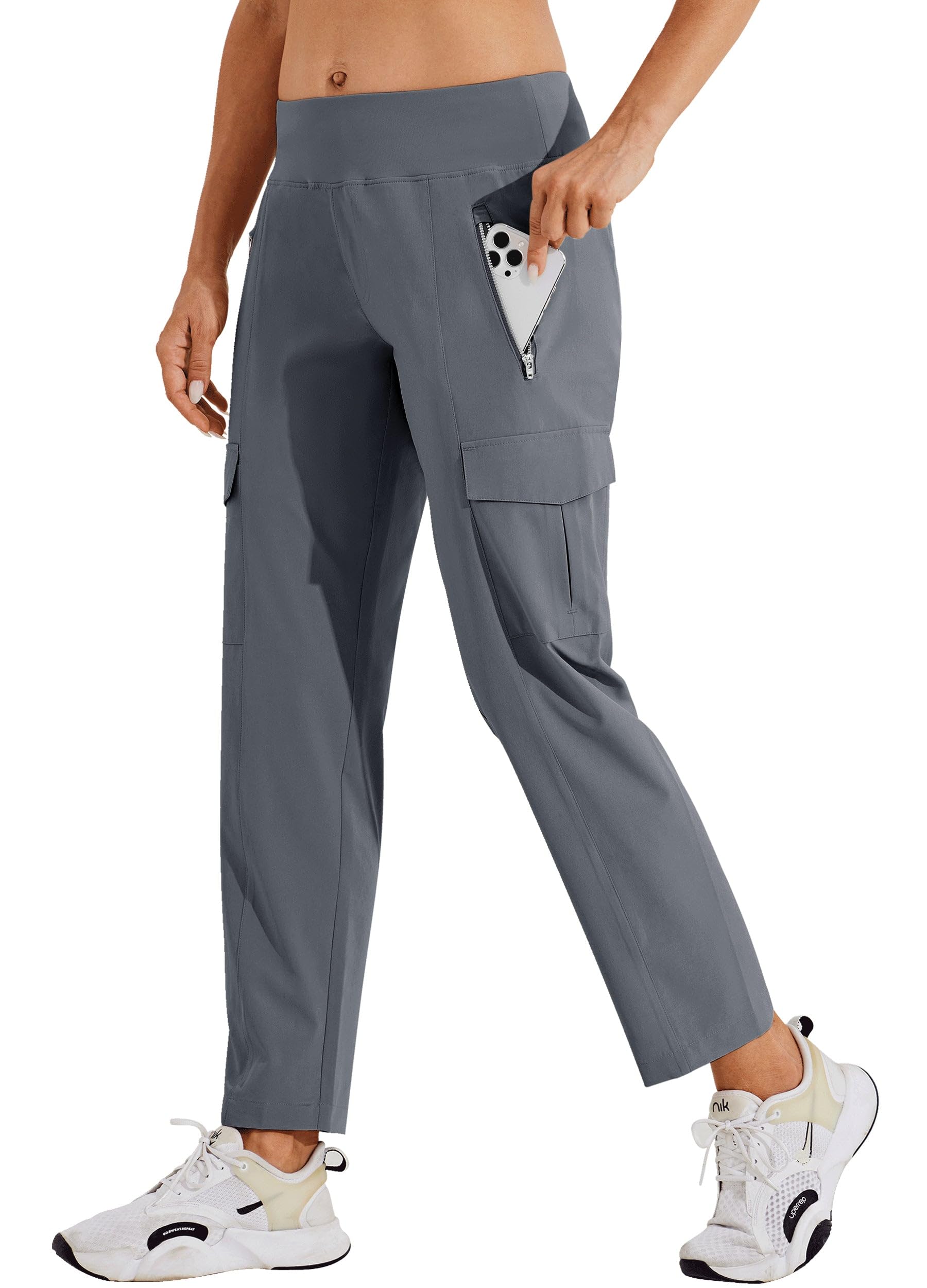 Willit Women's Golf Pants Athletic Quick Dry Pants Lightweight Cargo Travel Pants with Pockets Water Resistant
