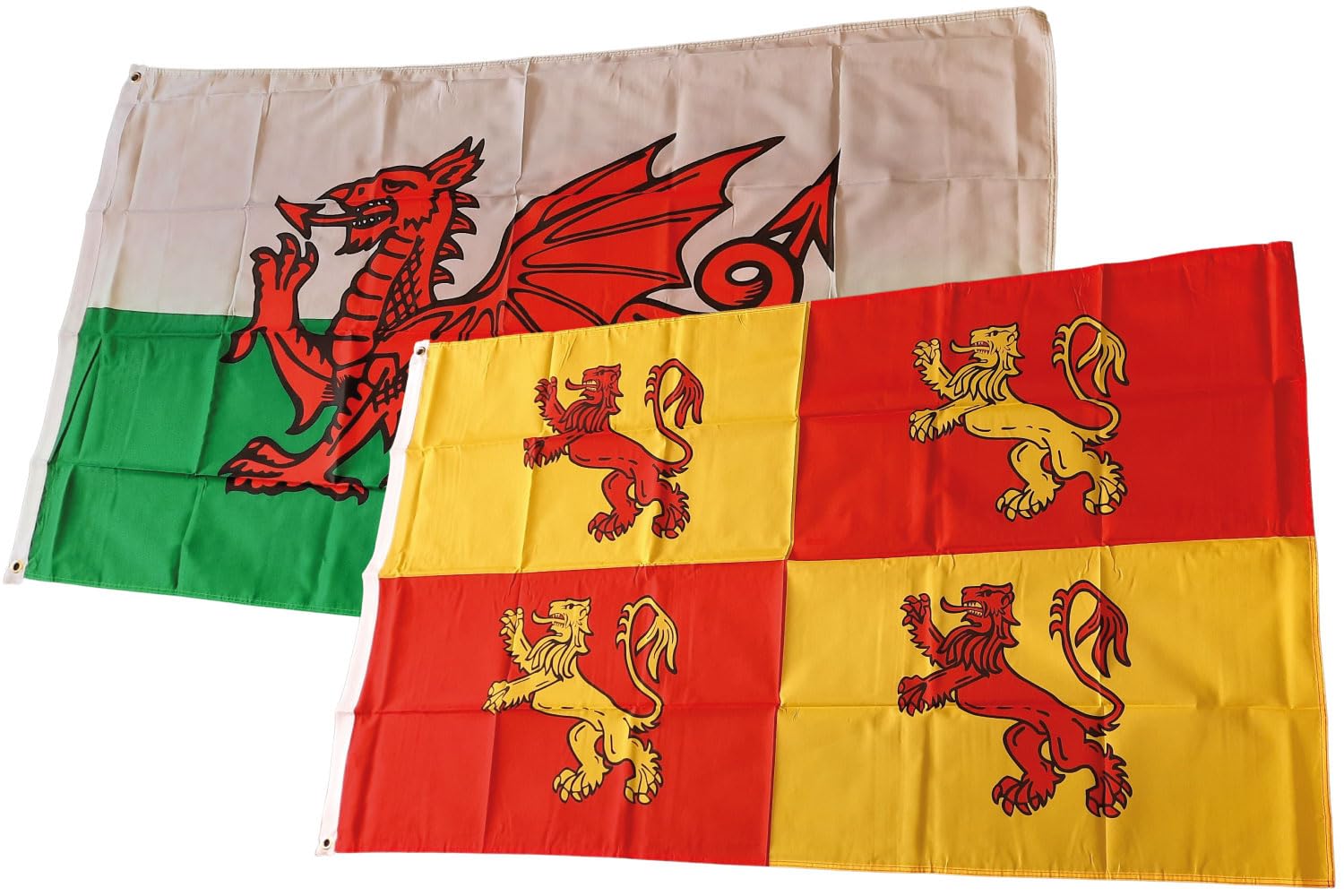 Wales & Owain Glyndwr Flag 5ft x 3ft, Multicolor