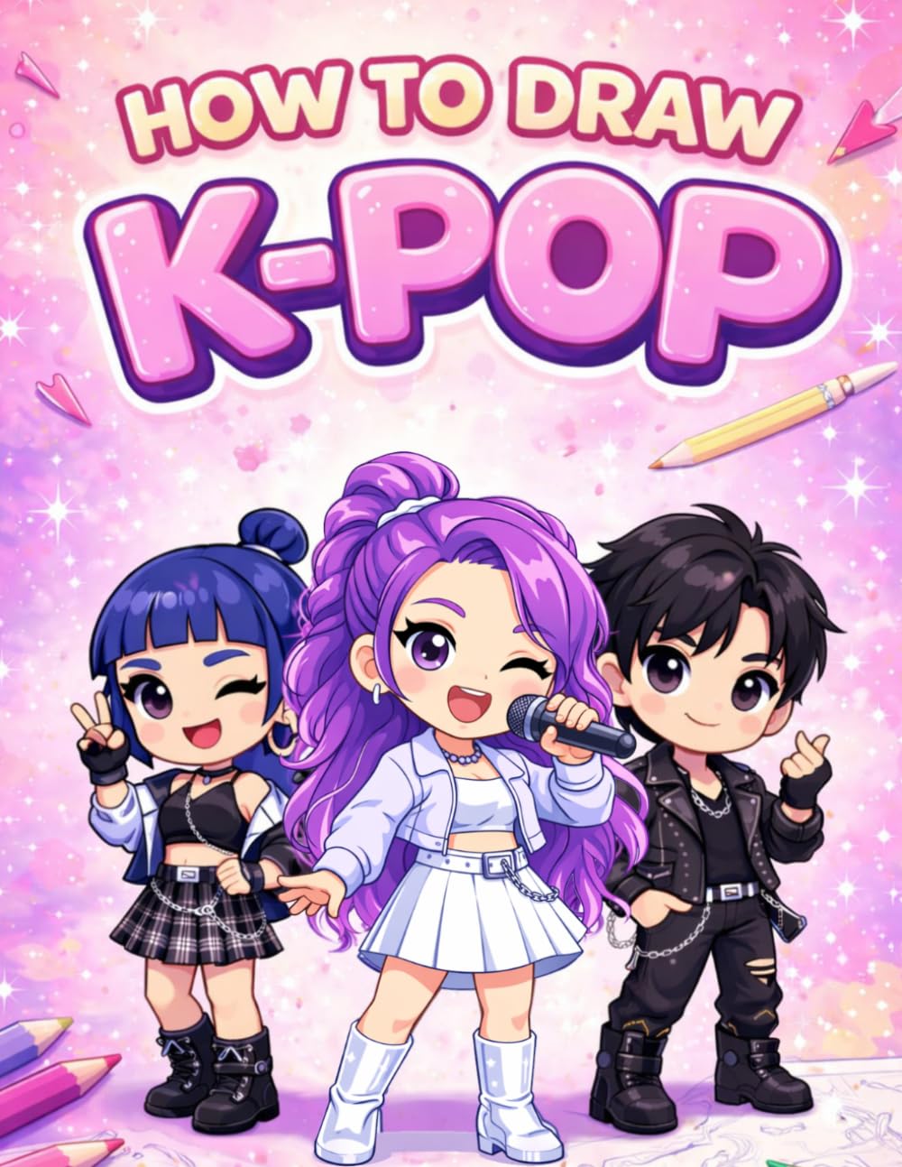 How to Draw K-Pop: A Step-by-Step Guide to Drawing Cute Fantasy K-Pop Idols, Stylish Outfits, and Chibi Characters