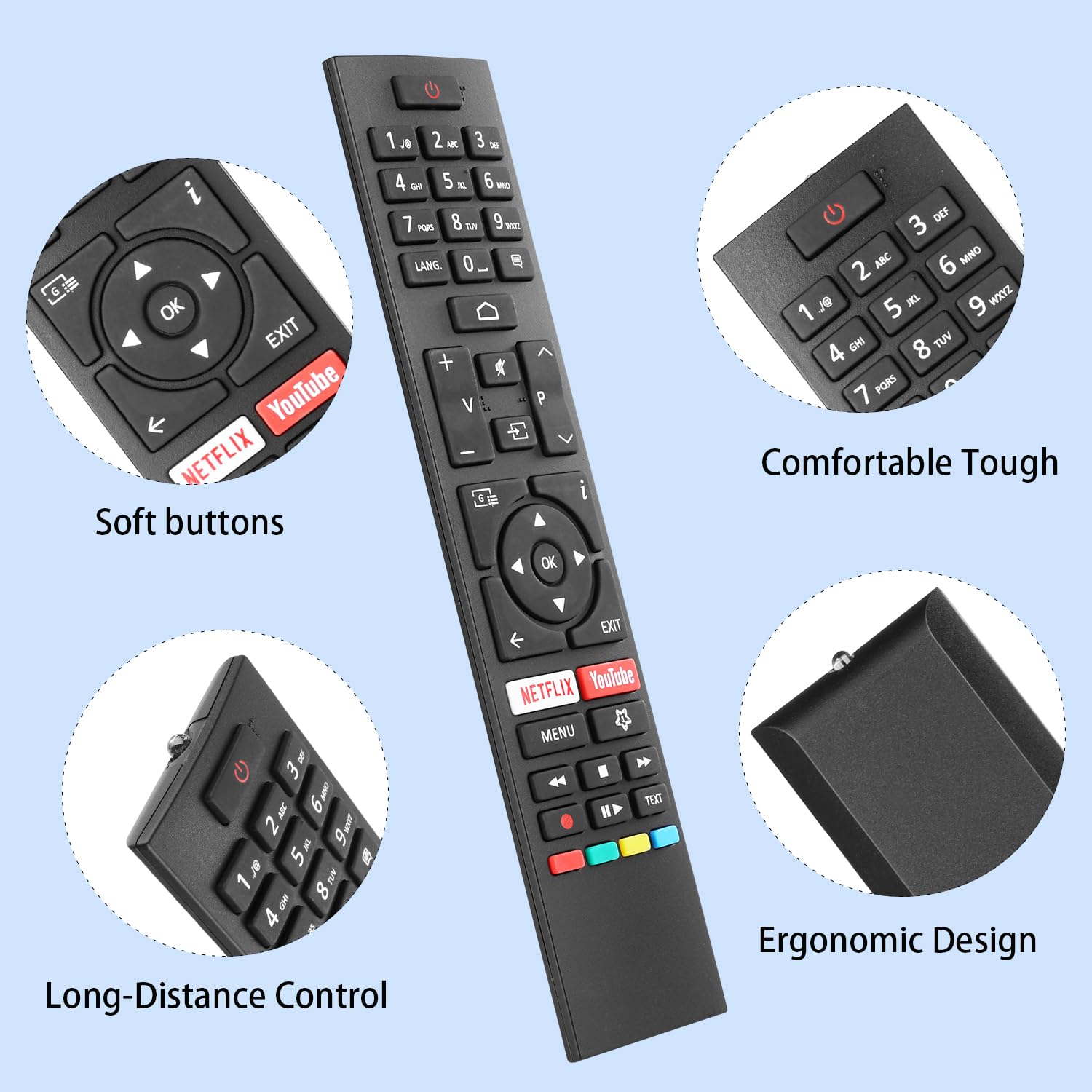 VINABTY Telecomando Universale 2in1 CT-8557 RC43157 | Sostituzione Per TV Toshiba (Modelli UA E LA)