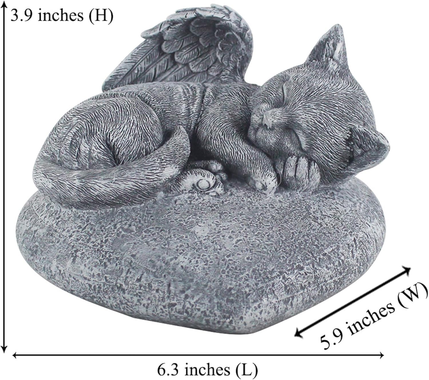 edenkstein als gedenkstein maßgeschneidert für Engel und grabstein für eine spezielle katze, die ein datum und einen namen trägt sowie ein süßes geschenk