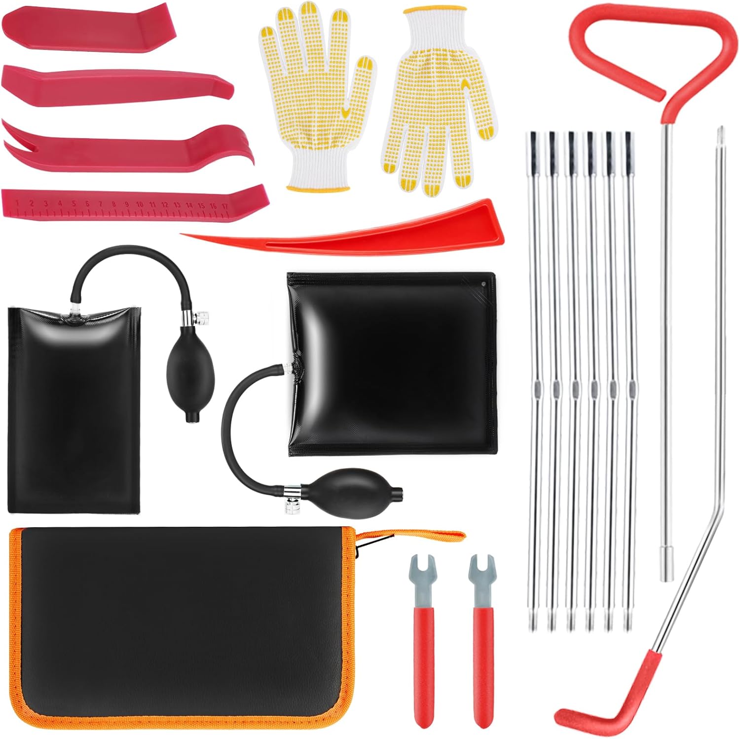 Car Emergency Kit 20PCS Stainless Steel,68 inches Pull Hook J-Hook