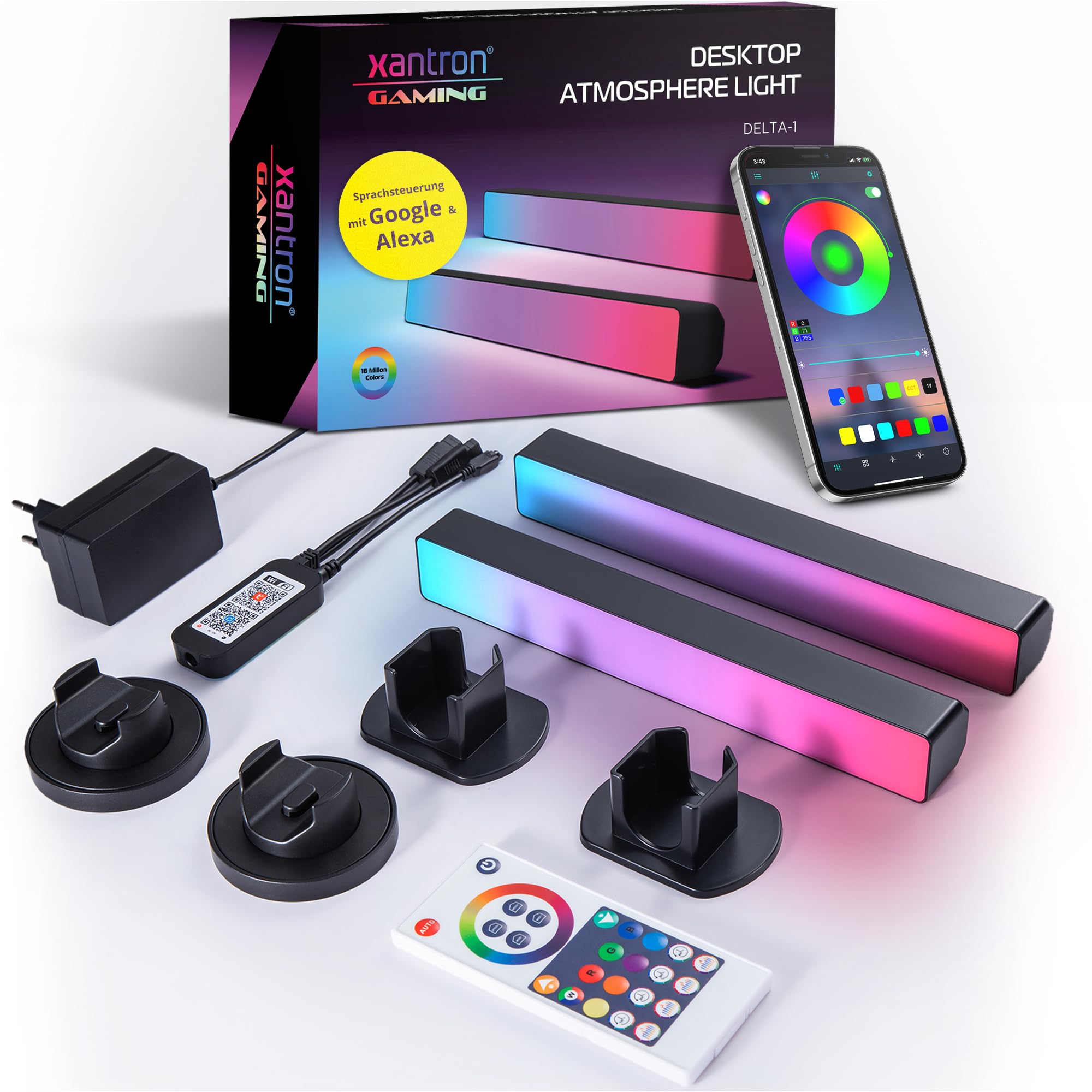 Xantron® Gaming LED Beleuchtung Musik & TV Kompatibel RGB Light Bar Ambilight Alexa App Steuerbar