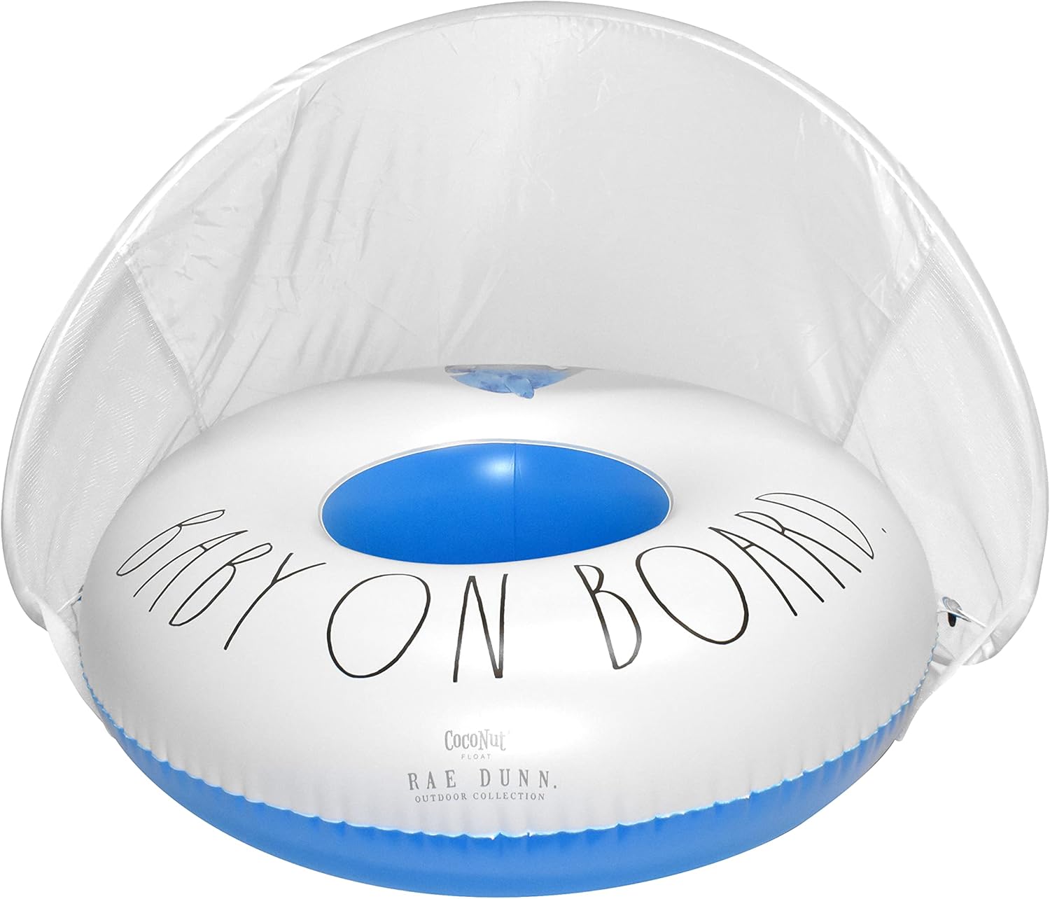 Rae Dunn x CocoNut Float Toddler Floats with Canopy - New Velcro Connectors! - Child Sized Inflatable Raft & Durable Water Toy - Stable Ride-On for Summer Parties & Swim Events