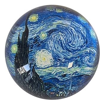 Amazon.co.jp: Parastone ゴッホ『星月夜』ガラスドーム文鎮