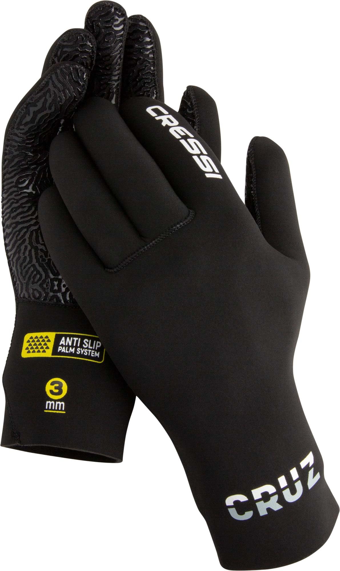 Cressi Cruz Gloves 3mm - Neoprene Diving Gloves Black 3mm Anti Slip Palm System,S/2, Adult Unisex - Image 2
