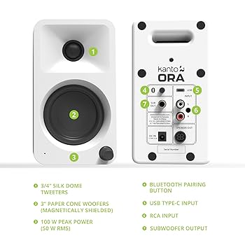 ihika　0207 Amazon.com: Kanto ORAMW Powered Reference Bluetooth Desktop
