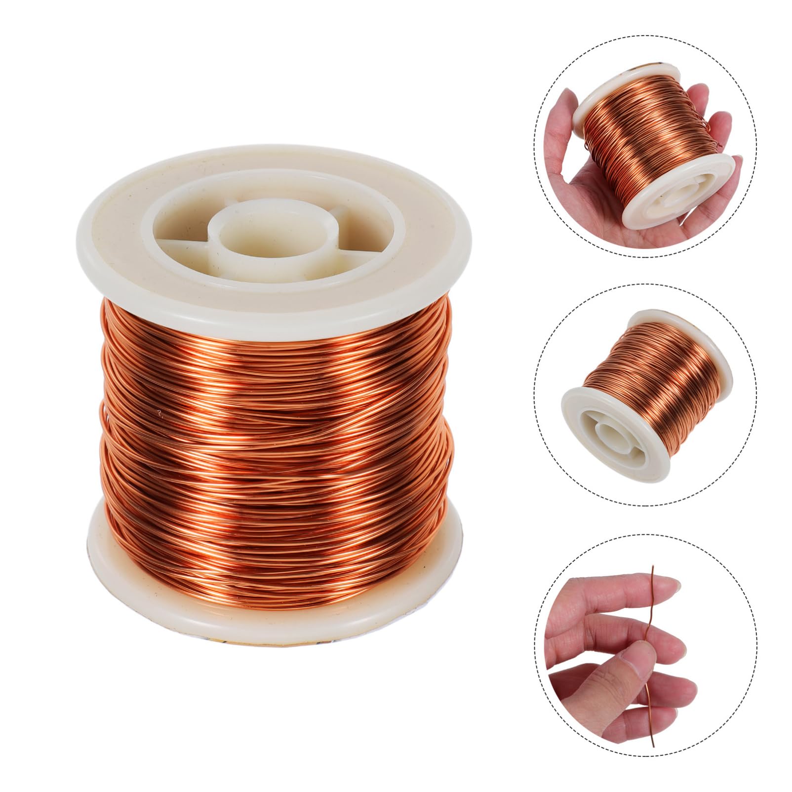Filo Artigianale in Rame per Gioielli, Grande Bobina Flessibile | Resistente allo Sbiadimento, per Wire Wrapping e Perline, Include Materiale Termoretraibile