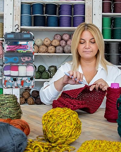 Vista 21 de Aeelike Kits de aprendizaje de ganchillo para principiantes, kit de inicio de ganchillo con todo, hilo acrílico de 1093 yardas para ganchillo, juego