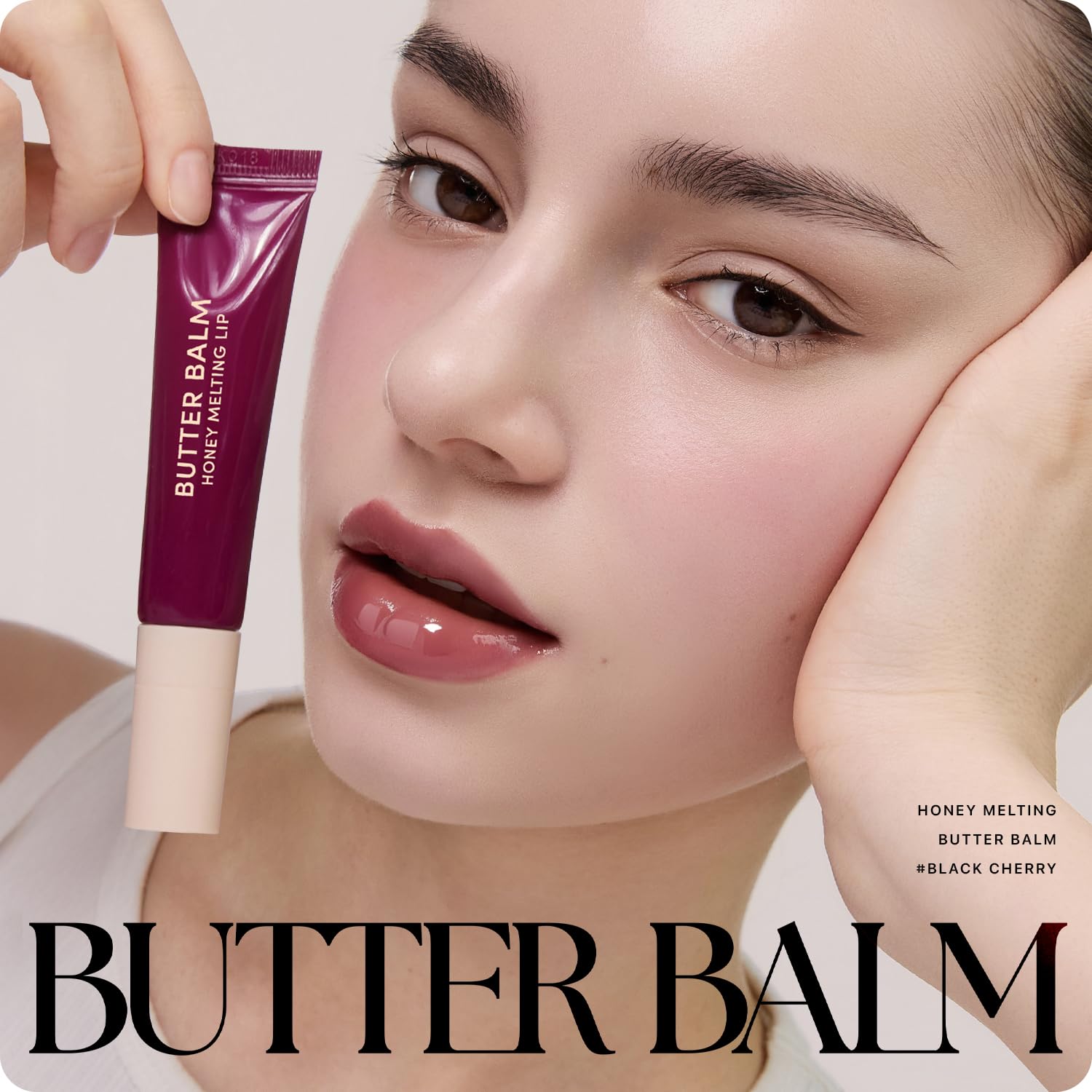 Nature Republic Honey Melting Lip Butter Balm – Hydrating Tinted Balm with Peptides, for Sheer & Glossy, Smooth & Soft Lips (BLACK CHERRY) - Image 8