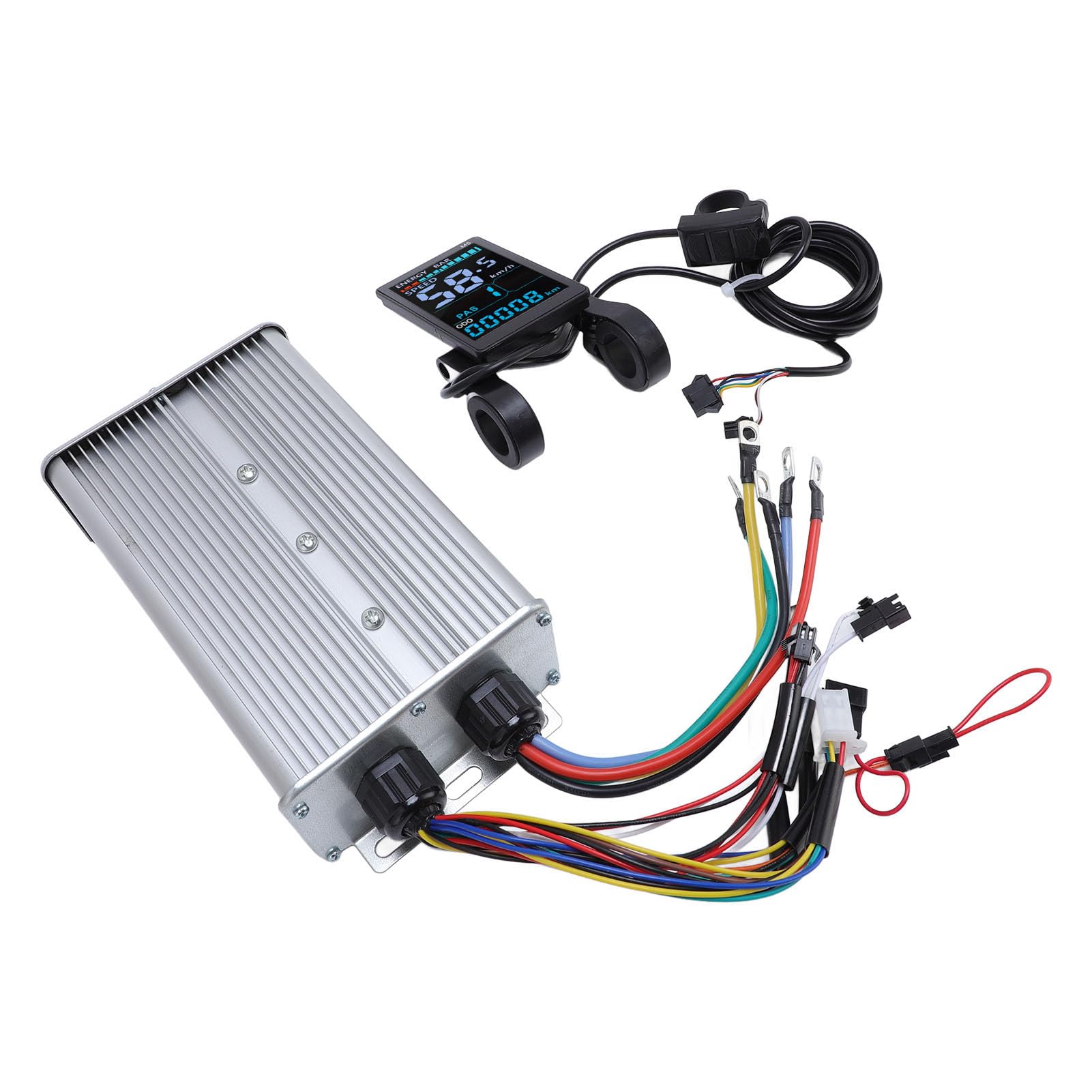 Asixxsix Contrôleur de Scooter électrique,contrôleur de Moteur BLDC 48V 52V 60V 72V avec écran LCD et Fonction d'auto-Apprentissage, pour Scooter électrique 1000W 1500W 2000W 3000W.