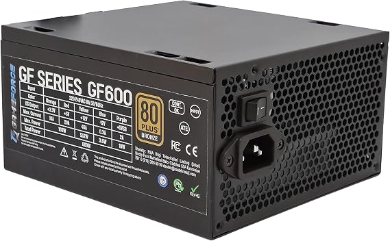 GAMEFORCE GF600 600W 80+ Bronze Certified Power Supply