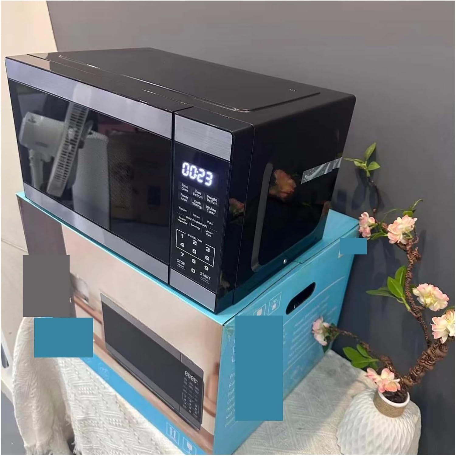 20L Countertop Touch Screen Microwave Oven With Grilling Function - Sleek Design & Easy Digital