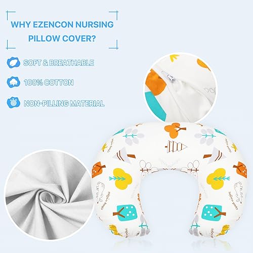 Miniatura 9 de Funda de almohada de lactancia de algodón para lactancia materna, funda de almohada suave para la lactancia estándar, se adapta a la almohada de
