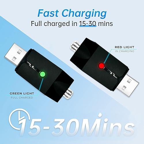 Miniatura 2 de Cargador de rosca USB inteligente  3 piezas de rosca de cargador USB portátil con protección inteligente de sobrecarga e indicador LED