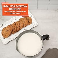 Vista 7 de IMUSA Olla de leche antiadherente de cerámica de 1.3 cuartos de galón con boquilla de vertido, cacerola de aluminio sin PFAS para café, salsas