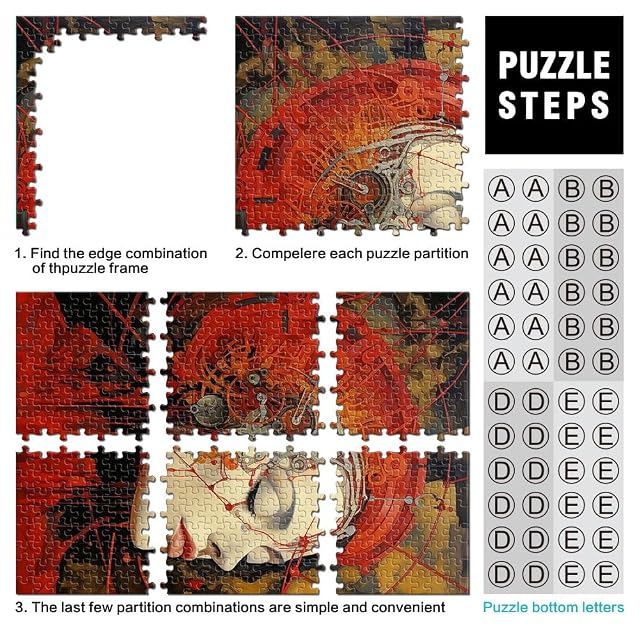 Foto 3 de 6 de Mujer mecánica Puzzles de 2000 Piezas para Adolescentes Juguetes educativos de Aprendizaje Juegos Familiares…