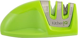 KitchenIQ 50881 Edge Grip 2-Stage Knife Sharpener, Green