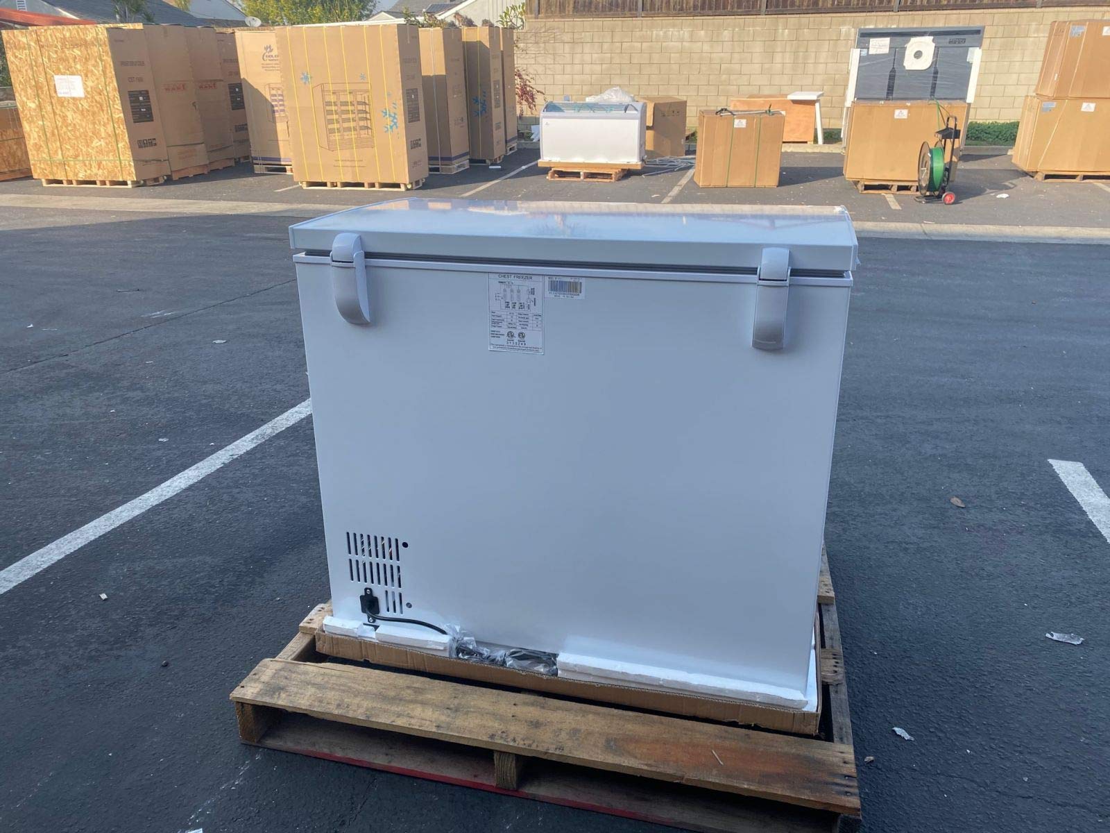 Commercial Freezer Chest Freezer 7 Cuft 33" Width Nsf Restaurant White Solid Flat Top W/Storage Baskets Xf-215 on Fridge.com - View 6