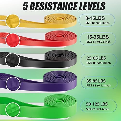 Miniatura 2 de Whatafit Bandas de resistencia bandas de ejercicio bandas de asistencia para dominar bandas elásticas para entrenamiento bandas de resistencia para