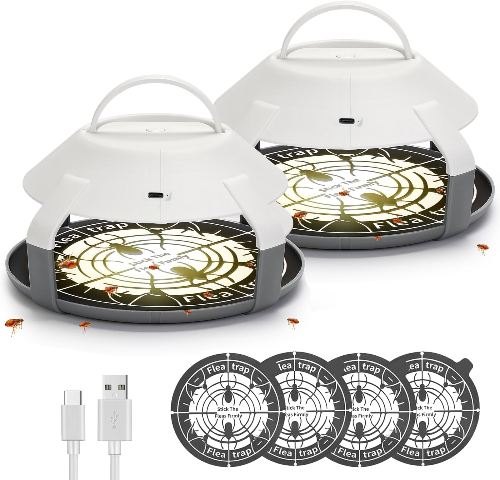 Amazon.com : Flea Traps for Inside Your Home, 2 Pack Indoor Flea Light ...