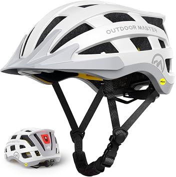 OutdoorMaster Gem II MIPS Bike Helmet with Light for Adult Youtht