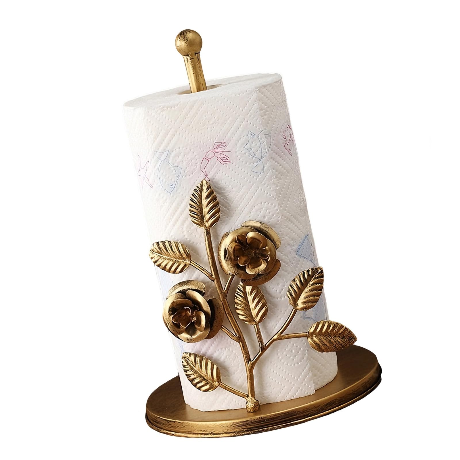 Metal Freestanding Tissue Dispenser Easy Setups Towel Brackets Not Tool Required for Stylish Bathroom Essential Rusts Proof Holder