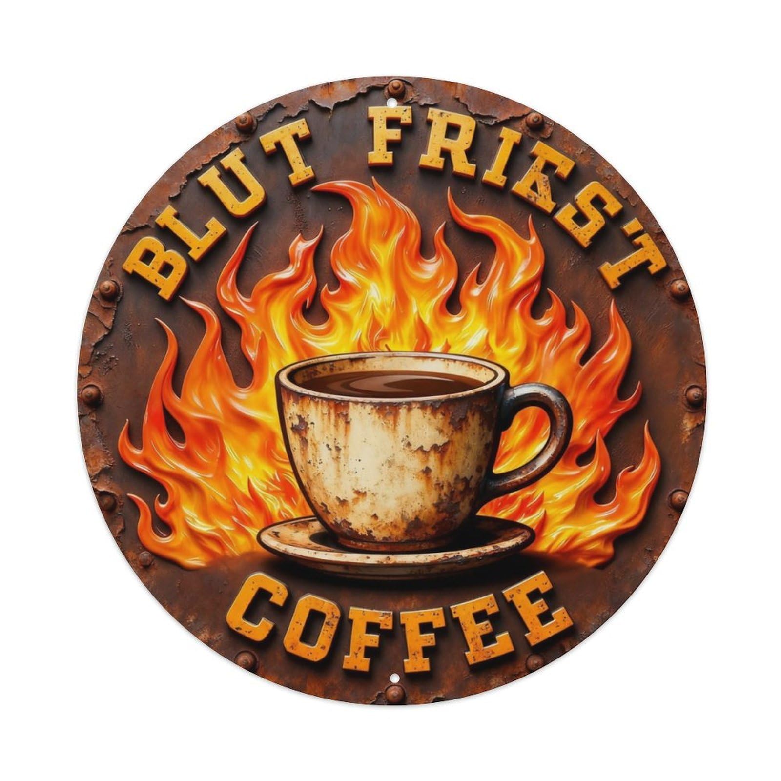 But First Coffee Metal Tin Sign Plaque