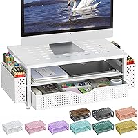gianotter Supporto per monitor, organizer da scrivania con cassetto e portapenne