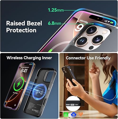 Miniatura 6 de NEWDERY Funda de batería mejorada para iPhone 16 Pro Max, banco de energía portátil USB-C de 8000 mAh, CarPlay, sincronización de datos, funda de