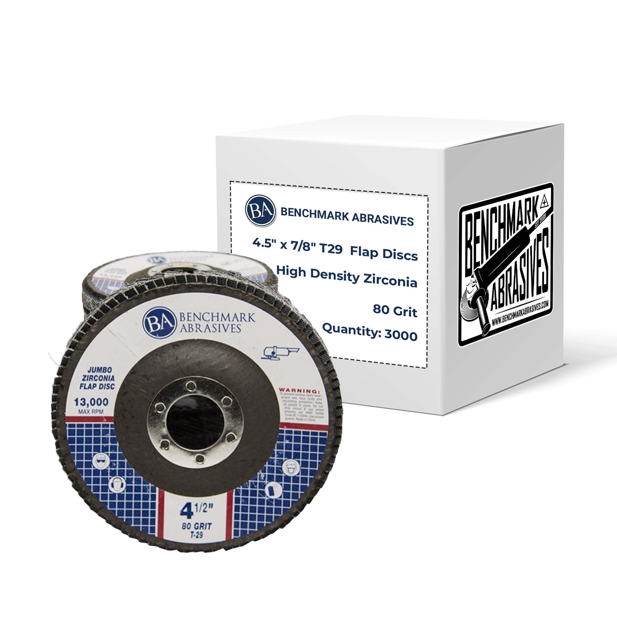Benchmark Abrasives 4.5" x 7/8" Zirconia Type 29 Flap Discs, 40 Grit — Amazon image 13