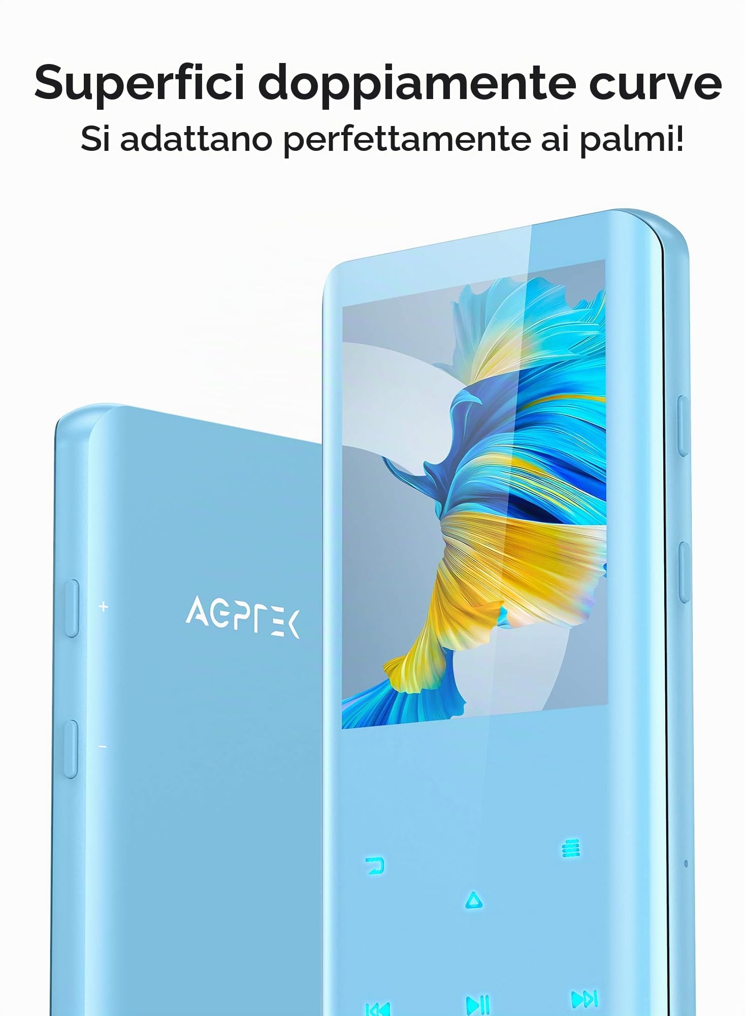 AGPTEK Lettore MP3 Bluetooth 5.3 MP3 Running Sport 32GB con Schermo 2,4"