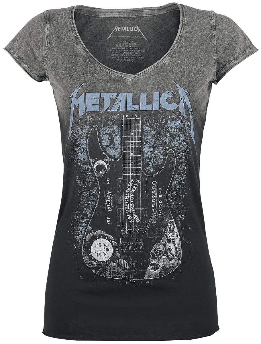 Metallica Ouija Guitar Frauen T-Shirt schwarz/grau Band-Merch, Bands