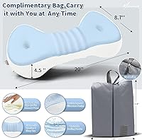 Vista 6 de Almohada de Apoyo para el Cuello, Pequeña Almohada Cervical Enrollable de Espuma de Memoria, Dispositivo de Tracción Cervical, Almohada de Respaldo