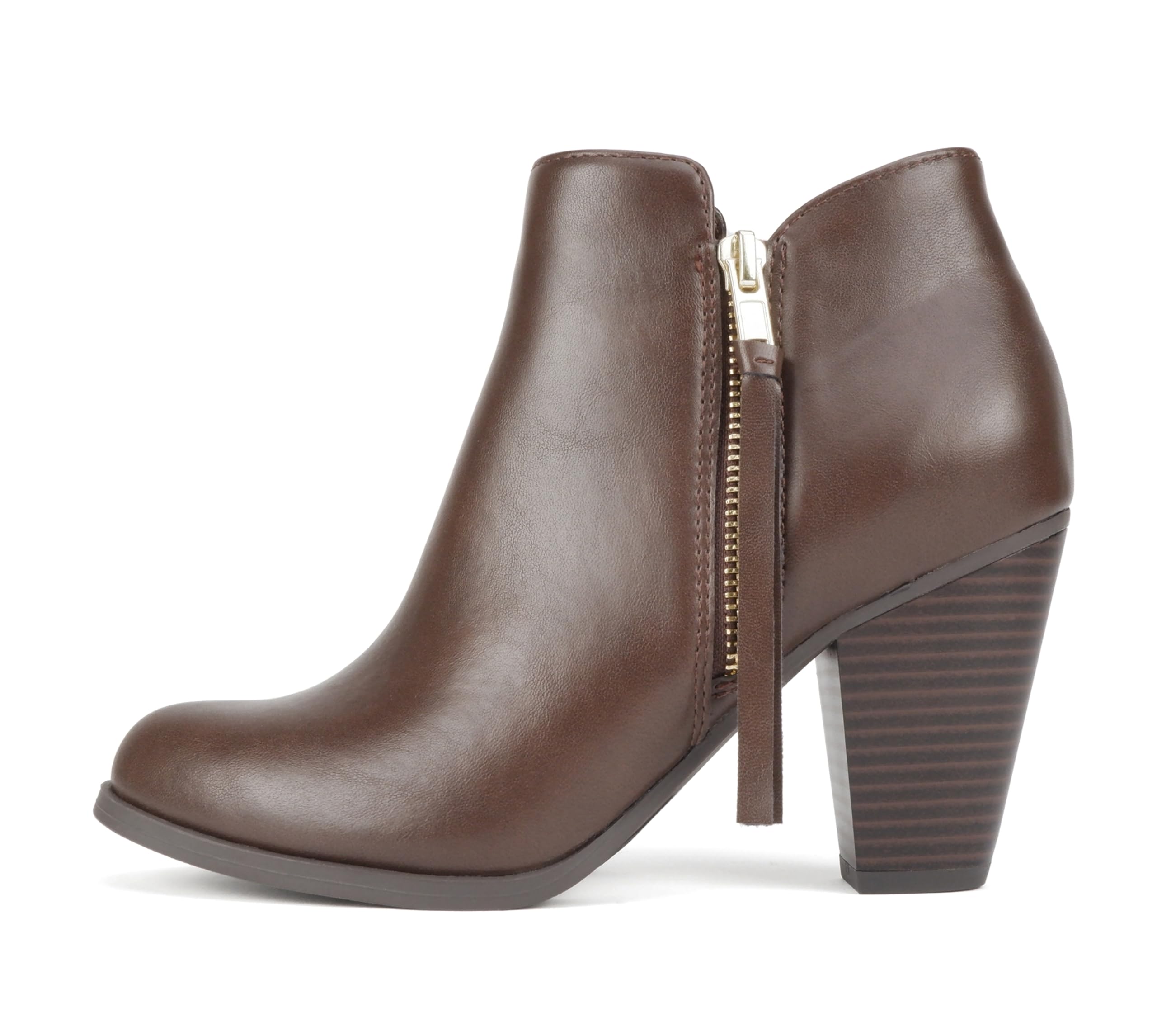Soda Womens Ages Tassel Zip Chunky Heel Bootie