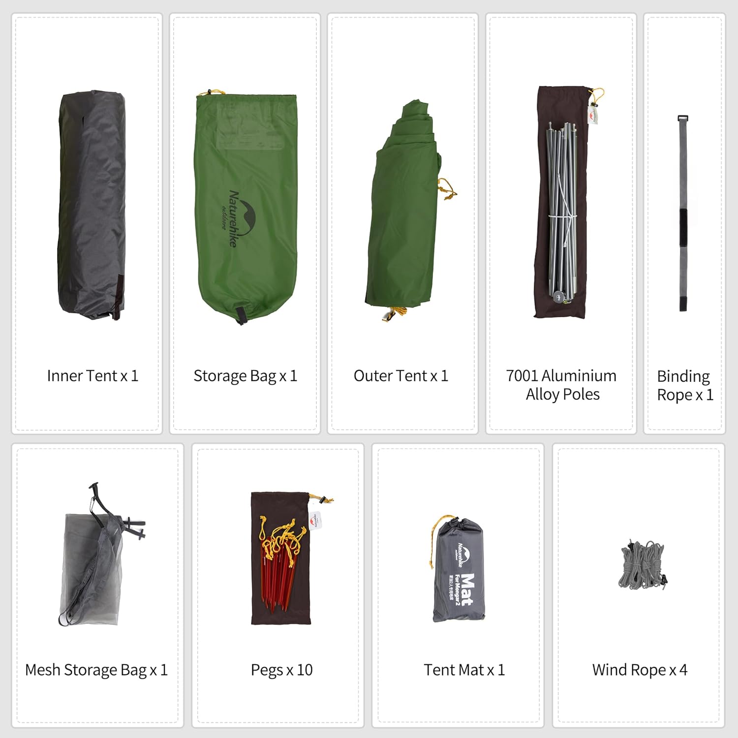 Naturehike Mongar 2 Person 3 Season Camping Tent Ultralight Backpacking Tent for Hiking Cycling Naturehike Mongar 2 Person 3 Season Camping Tent Ultralight Backpacking Tent for Hiking Cycling