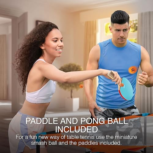 Miniatura 4 de Cipton Slam Pong, mezcla tu juego favorito Slam Ball y tenis de mesa, 2 raquetas de tenis de mesa, 1 pelota de slam y 1 mini pelota de slam pong,