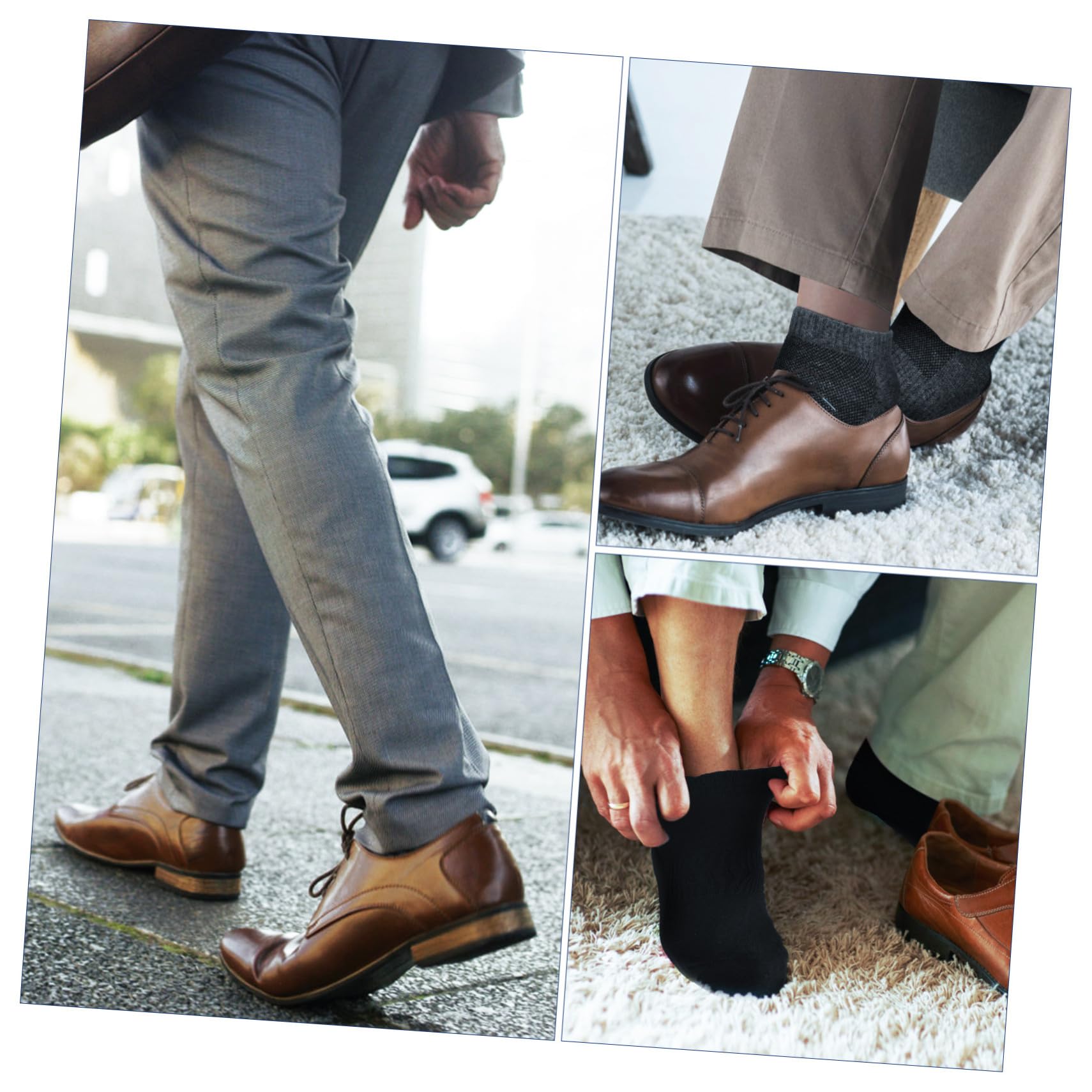 WOONEKY 9pares Calcetines Deportivos Para Hombre Algodón Cortos Transpirables Tobilleros Running