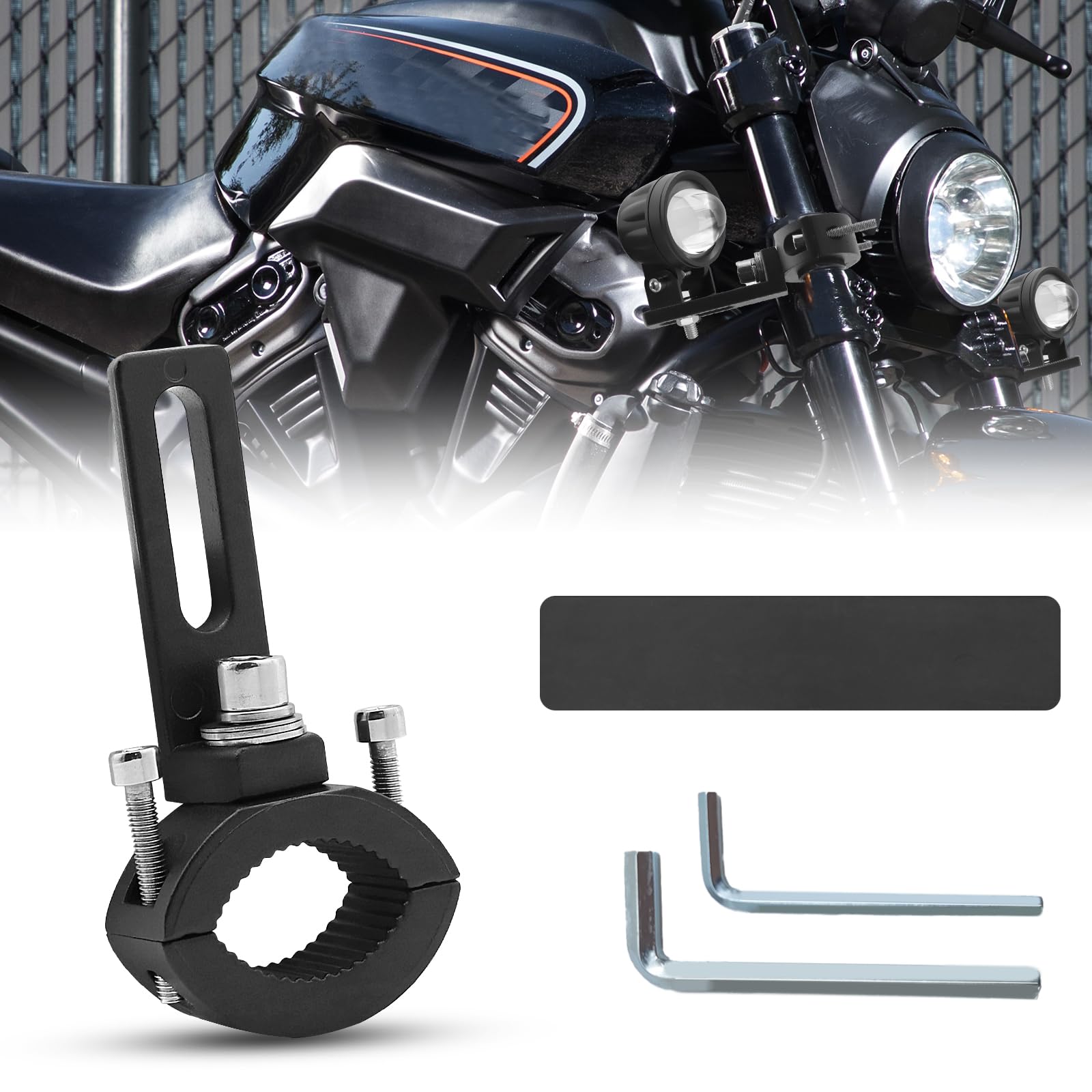 Phare de Moto Universel 12V Passant la Lampe Antibrouillard Noir pour Phare de Moto Universel 12V Passant la Lampe Antibrouillard Noir pour