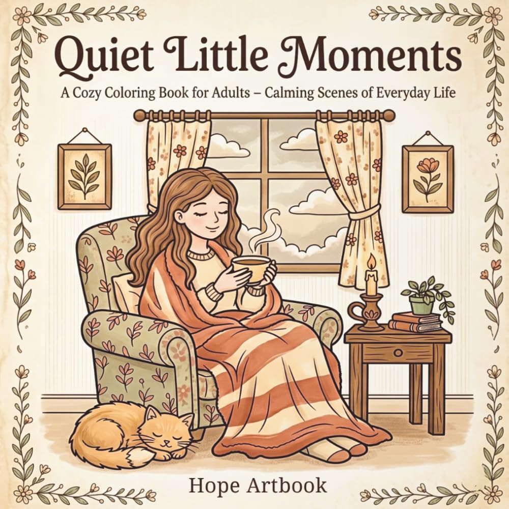 Quiet Little Moments: A Cozy Coloring Book for Adults – Calming Scenes of Everyday Life.