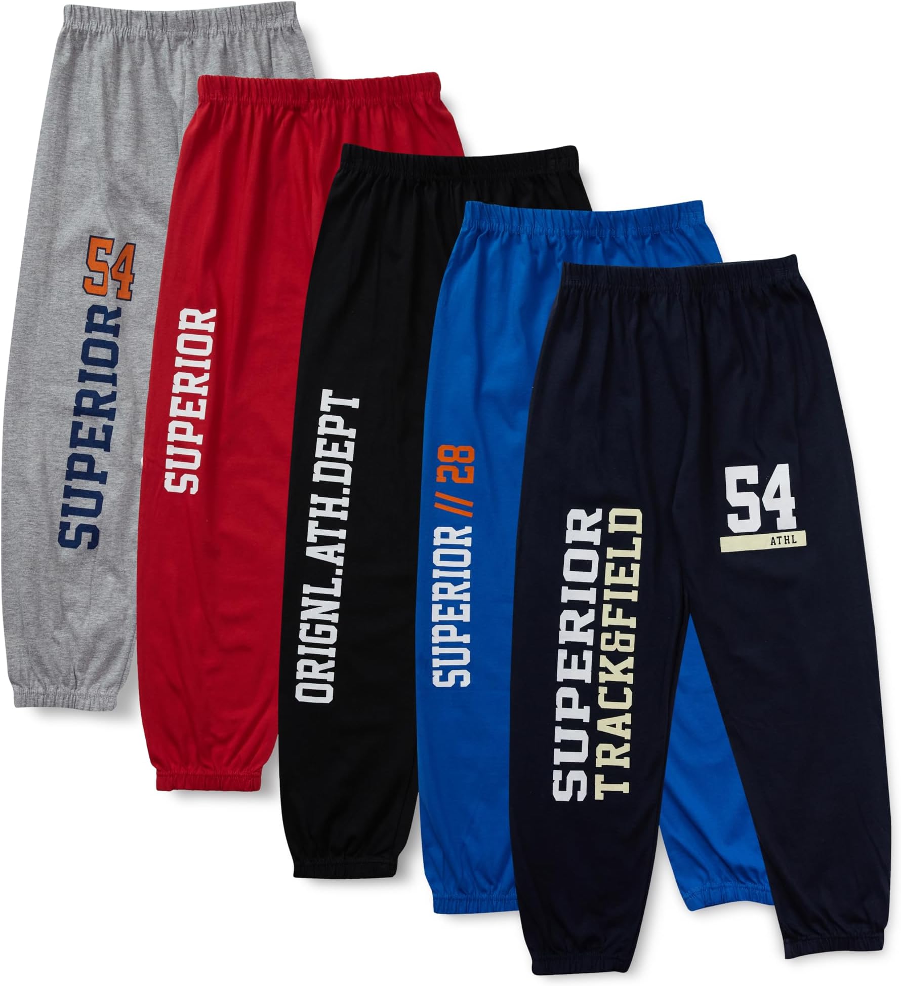 T2F Boy's Cotton Regular Fit Printed Track Pant (Pack of 5)