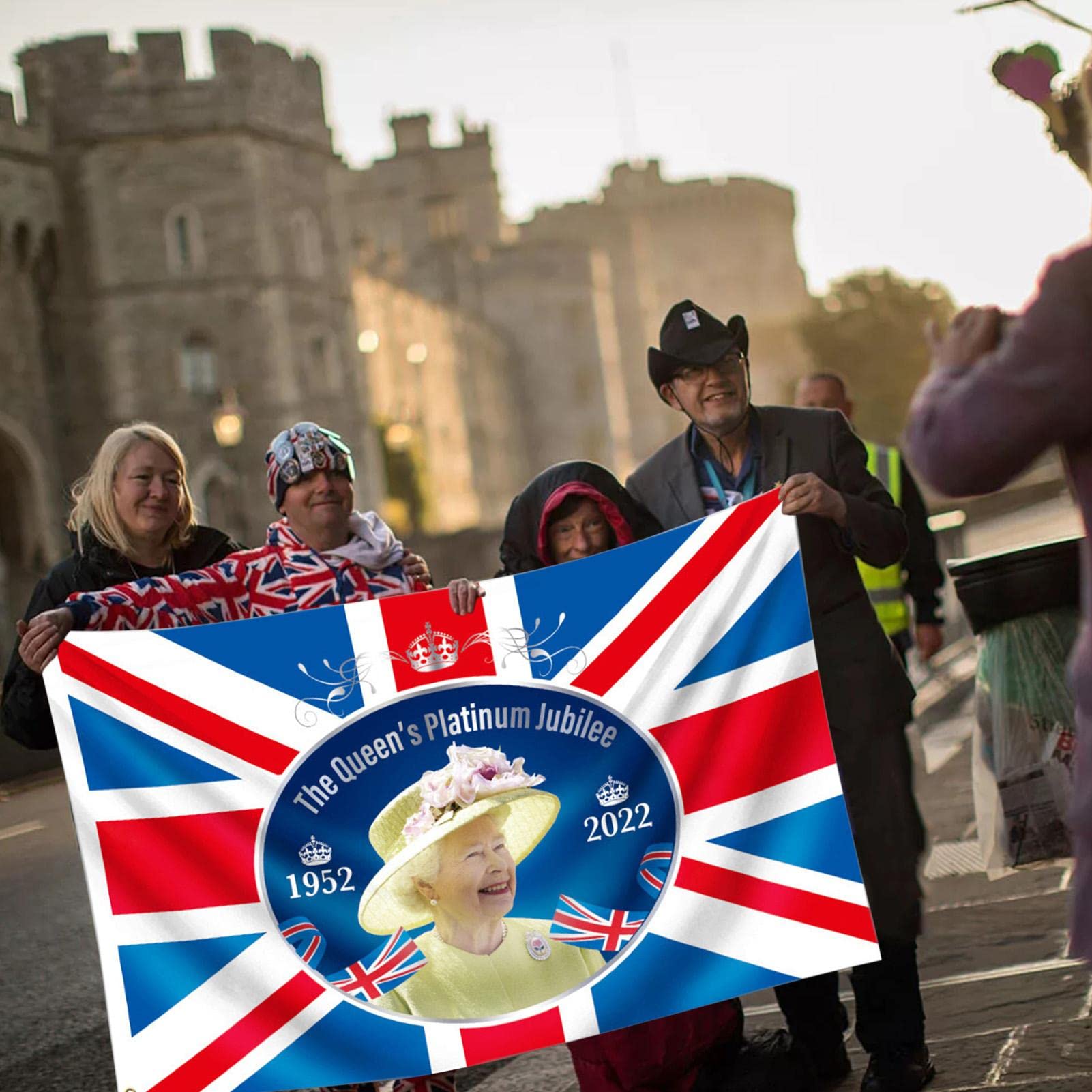 Amazon.co.jp: エリザベス2世 Elizabeth II Queens Flag イギリス国旗