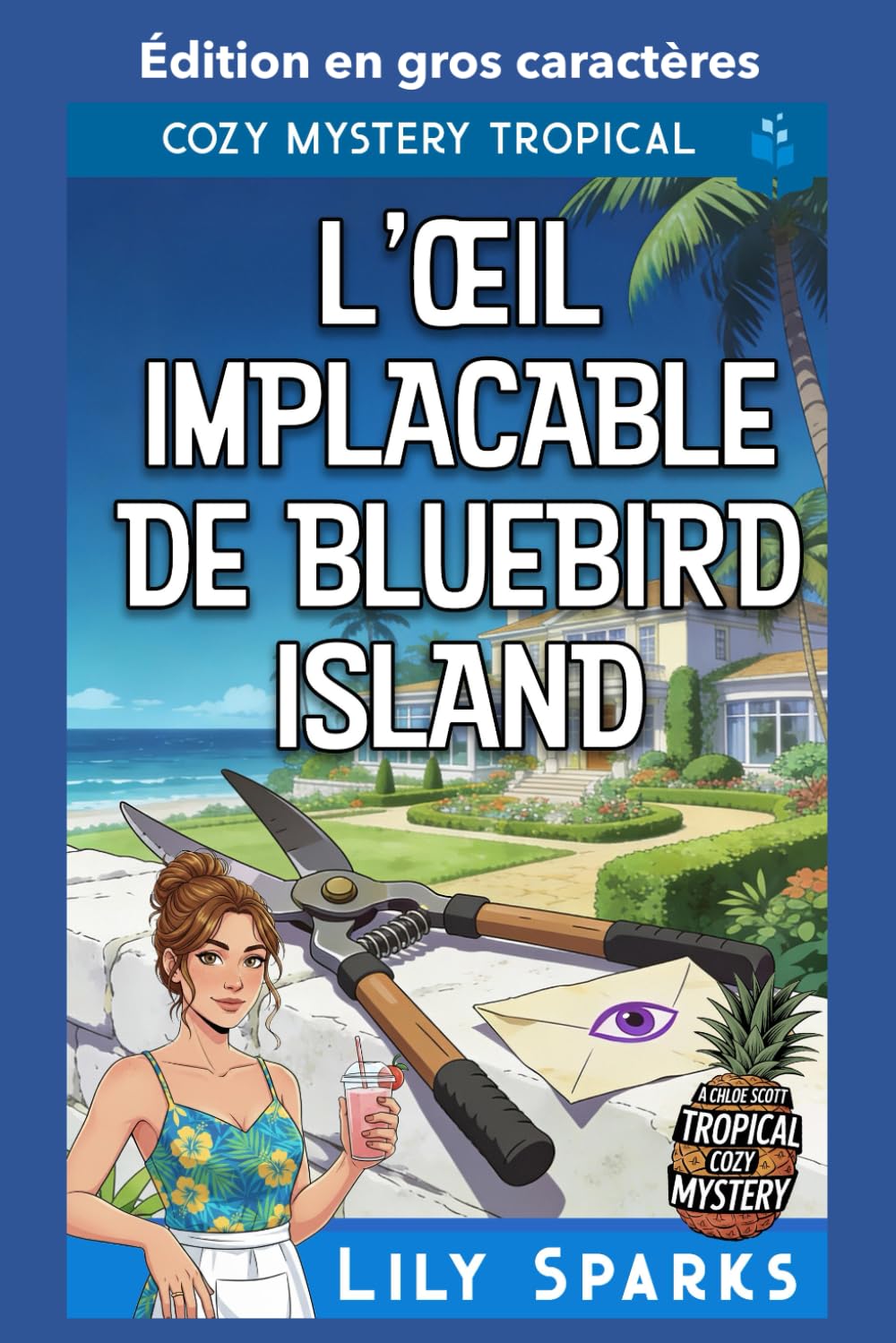 L'Œil Implacable de Bluebird Island: Édition en gros caractères (Chloé Scott Mystère sous les Tropiques Édition en gros caractères)