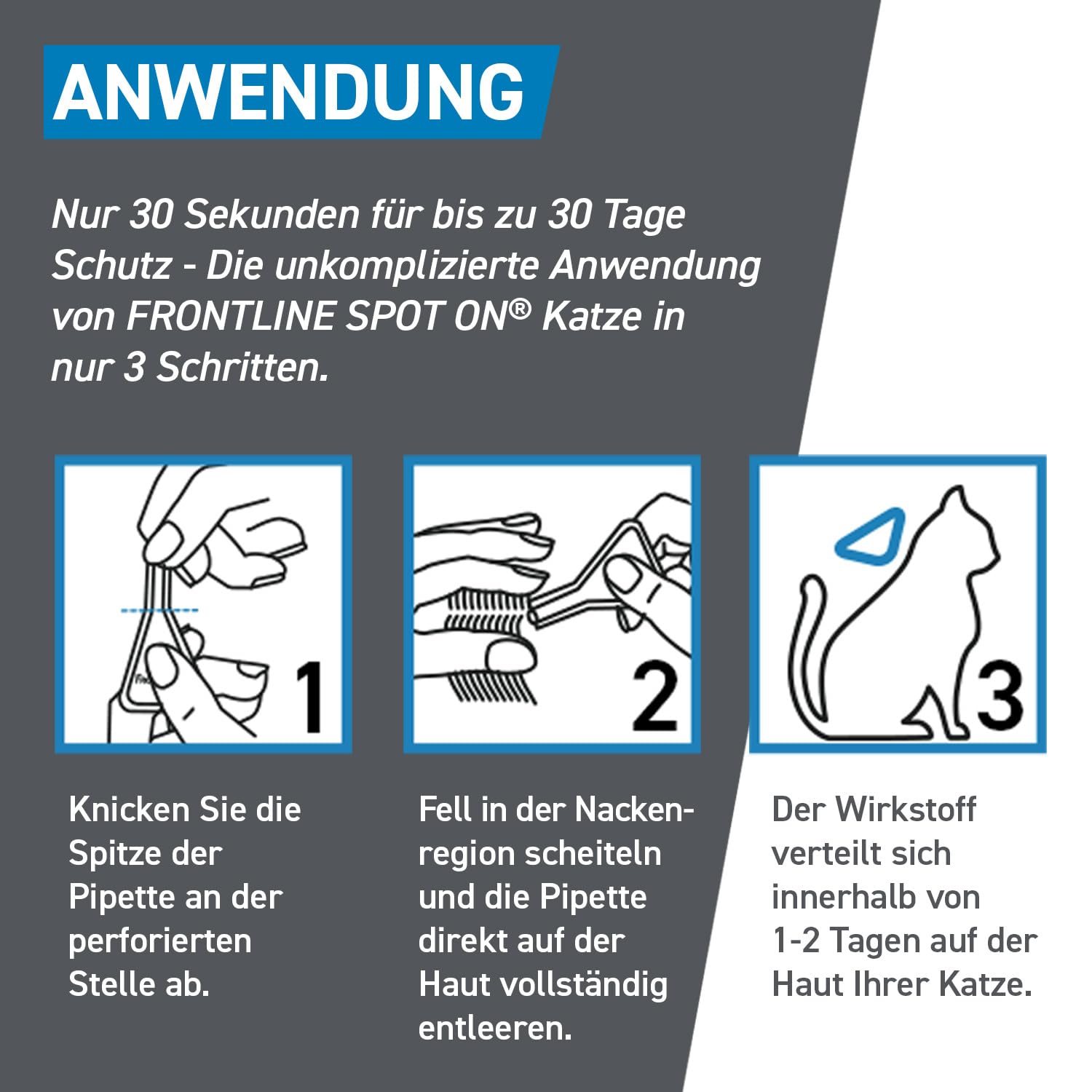 FRONTLINE Spot ON Katze gegen Zecken, Flöhe & Haarlinge - für alle Größen | 6+3 Pipetten (2er Pack) für bis zu 9 Monate Schutz - einfache Anwendung, gute Verträglichkeit - wasserfest