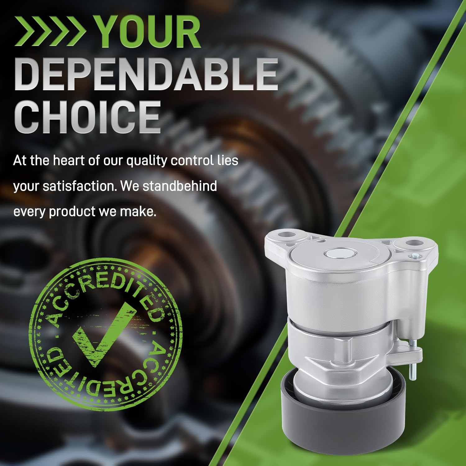 4891595AE Idler Pulley Belt Tensioner Pulley Assembly Compatible with Chrysler 200 2011-2014 L4 2.4L Compatible with Avenger 2008-2014 Compatible with Sebring 2007-2010 4891596AC